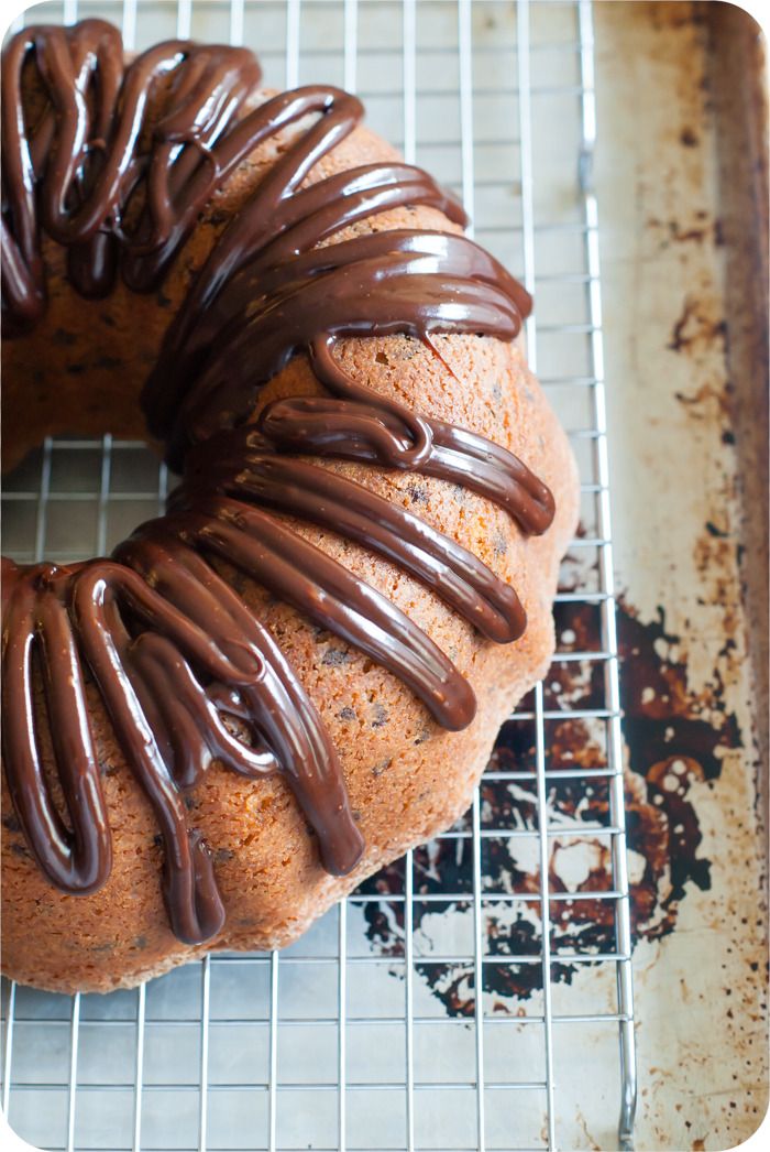 Half Birthday Cinnamon Brown Sugar Chocolate Chip Bundt Cake Bake at 350°
